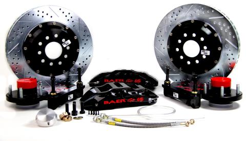 Brake System 14 Inch Front Extreme+ Black 60-87 GM C 10 Truck CPP Drop Spindles 6 Lug BAER Brakes