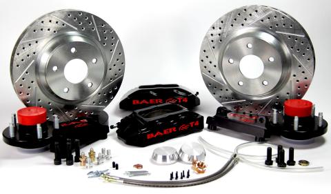 Brake System 13 Inch Front Track4 Black 58-70 GM Fullsize Car BAER Brakes