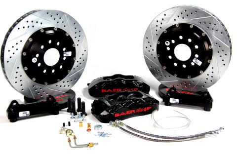 Brake System 14 Inch Front Pro+ Black 05-06 Pontiac GTO BAER Brakes