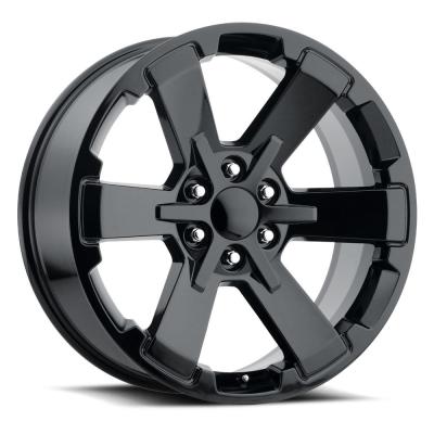 22X9 6X5.5 +24 HB 78.1 2018 Dual 6 Star Gloss Black With Cap Factory Reproductions