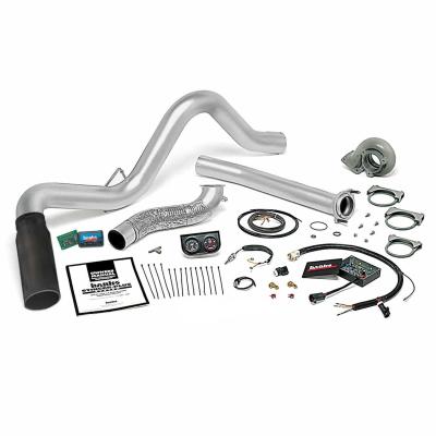 Stinger Plus Bundle Power System W/Single Exit Exhaust Black Tip 95.5-97 Ford 7.3L Automatic Transmission Banks Power