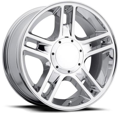 22X9.5 5X135/5X5.5 +14 HB 87.0 2000 F-150 Harley Chrome With Cap Factory Reproductions