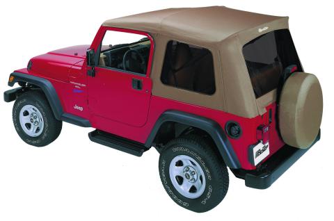 Jeep Wrangler Soft Top Supertop Classic Squareback Soft Tops For Jeep 1997-2006 Wrangler TJ Tinted Spice Bestop