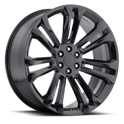 24X10 6X5.5 +31 HB 78.1 2015 Gmc Gloss Black With Cap Factory Reproductions