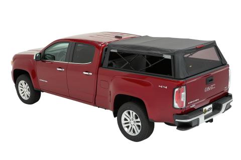 Supertop Truck Bed Cap 2 For Chevy/GMC 2015-2024 Colorado/Canyon 5.0 Foot Black Diamond PVC Coated Sailcloth No Drill Bestop