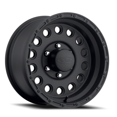 Aluminum Wheels 16x10 Rockcrusher 887B Satin Black -24 Offset 6 on 139.7 Bolt Pattern 107.95 Bore Raceline
