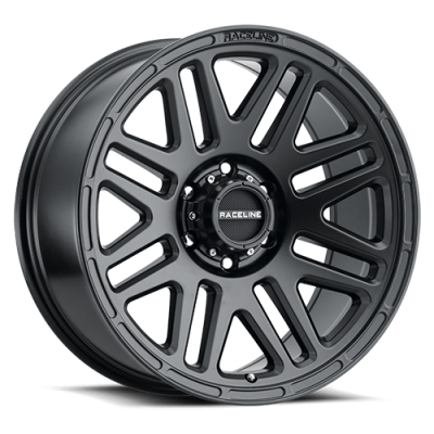 Aluminum Wheels 20x9 Outlander 944B Satin Black -12 Offset 6 on 139.7 Bolt Pattern 106.1 Bore Raceline
