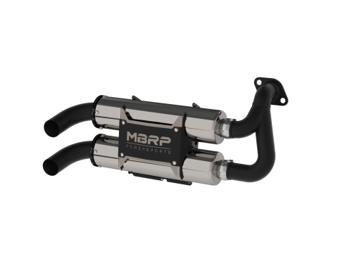 Stacked Dual Slip On Exhaust Pipe For 16-Up Polaris RZR S 1000 General 1000 Performance Series MBRP