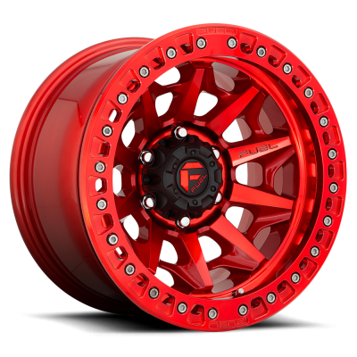 Aluminum Wheels 17X9 Covert Beadlock D113 6 On 139.7 Candy Red 106.1 Bore -15 Offset Multi Spoke Fuel Off Road Wheels