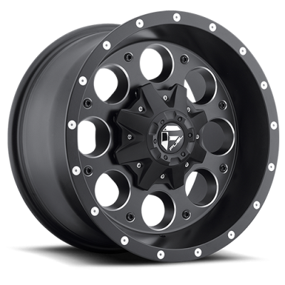 Aluminum Wheels 17X9 Revolver D525 6 On 135/6 On 139.7 Matte Black Milled 106.4 Bore 1 Offset Fuel Off Road Wheels