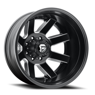 Dually Wheels 17X6.5 Maverick Dually D538 8 On 210 Black Milled 154.3 Bore -140 Offset 7 Spoke Outer Dually Fuel Off Road Wheels