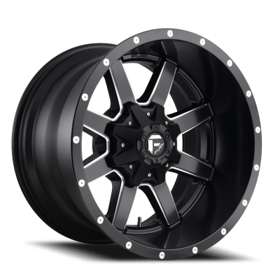 Aluminum Wheels 22X12 Maverick D538 8 On 165.1 Black Milled 125.2 Bore -44 Offset Fuel Off Road Wheels