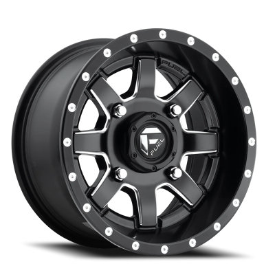 Aluminum Wheels 30X6 Maverick UTV D538 4 On 137 Matte Black Milled 110.1 Bore 1 Offset Fuel Off Road Wheels