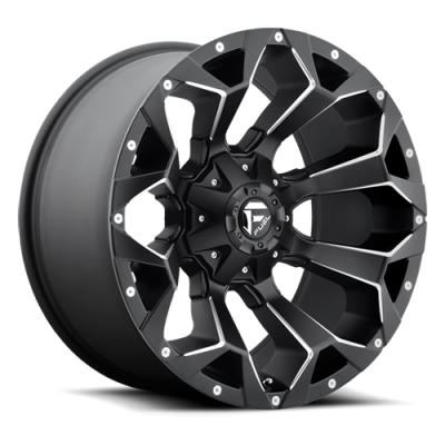 Aluminum Wheels 22X10 Assault D546 6 On 135/6 On 139.7 Matte Black Milled 106.1 Bore -18 Offset 8 Spoke Fuel Off Road Wheels