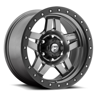 Aluminum Wheels 18X9 Anza D558 8 On 165.1 Matte Gunmetal Gray 125.2 Bore 1 Offset 5 Spoke Fuel Off Road Wheels