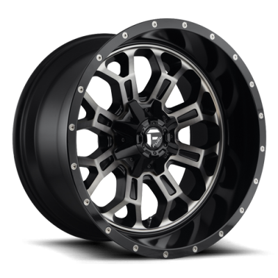 Aluminum Wheels 20X10 Crush D561 8 On 165.1 Gloss Black Double Dark Tint Machined Face 125.2 Bore -18 Offset 8 Spoke Fuel Off Road Wheels