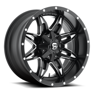 Aluminum Wheels 20X9 Lethal D567 8 On 165.1 Matte Black Milled 125.2 Bore 1 Offset Fuel Off Road Wheels