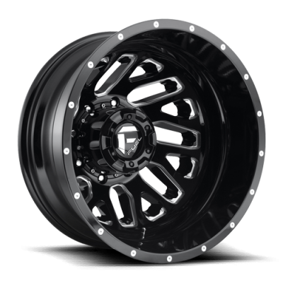 Dually Wheels 20X8.25 Triton Dually D581 8 On 210 Gloss Black Milled 154.3 Bore -221 Offset Mesh Spoke Outer Dually Fuel Off Road Wheels