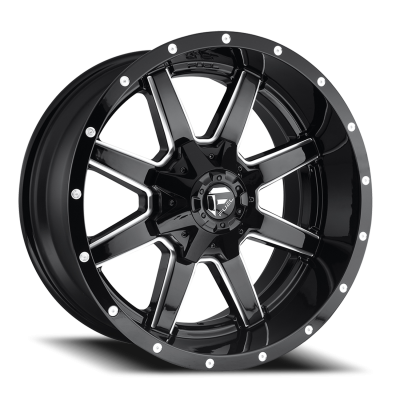 Aluminum Wheels 22X12 Maverick D610 5 On 139.7/5 On 150 Gloss Black/Milled 110.3 Bore -44 Offset Fuel Off Road Wheels