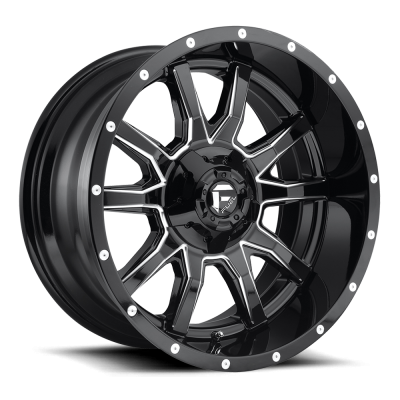 Aluminum Wheels 20X9 Vandal D627 5 On 139.7/5 On 150 Gloss Black Milled 110.1 Bore 1 Offset Fuel Off Road Wheels
