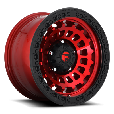 Aluminum Wheels 17X9 Zephyr D632 6 On 139.7 Candy Red W/Matte Black Ring 106.3 Bore 1 Offset Fuel Off Road Wheels