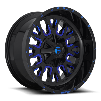 Aluminum Wheels 18X9 Stroke D645 5 On 114.3/5 On 127 Gloss Blue/Milled 78.1 Bore -12 Offset Fuel Off Road Wheels