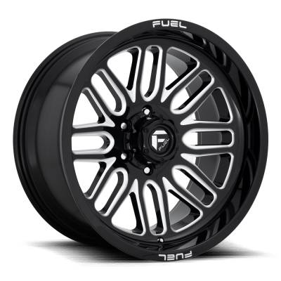 Aluminum Wheels 22X12 Ignite D662 8 On 165.1 Gloss Black Milled 125.1 Bore -43 Offset Fuel Off Road Wheels