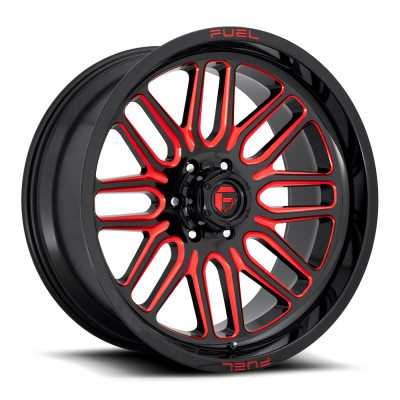 Aluminum Wheels 20X9 Ignite D663 6 On 139.7 Gloss Black Red Tinted Clear 106.1 Bore 19 Offset Fuel Off Road Wheels
