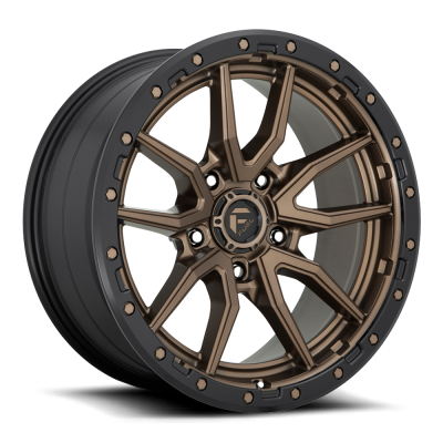 Aluminum Wheels 18X9 Rebel D681 5 On 139.7 Matte Bronze Black Bead Ring 78.1 Bore 1 Offset Fuel Off Road Wheels