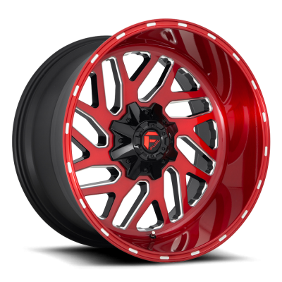 Aluminum Wheels 22X12 Triton D691 8 On 180 Candy Red Milled 124.2 Bore -43 Offset Mesh Spoke Fuel Off Road Wheels