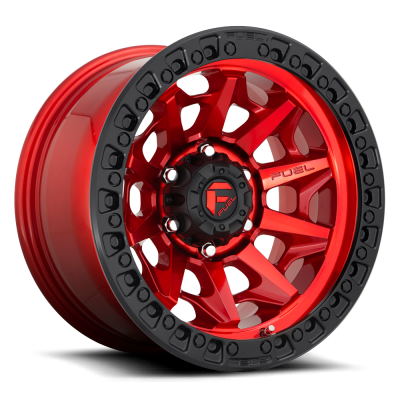 Aluminum Wheels 20X10 Covert D695 6 On 135 Candy Red Black Bead Ring 87.1 Bore -18 Offset Multi Spoke Fuel Off Road Wheels