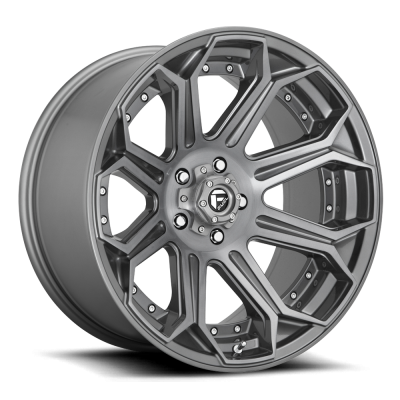 Aluminum Wheels 18X9 Siege D705 5 On 127 Brushed Gunmetal Gray Tinted Clear 71.5 Bore 1 Offset Fuel Off Road Wheels