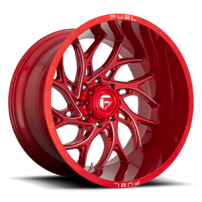 Aluminum Wheels 24X14 Runner D742 5 On 139.7 Candy Red Milled 78 Bore -75 Offset Fuel Off Road Wheels