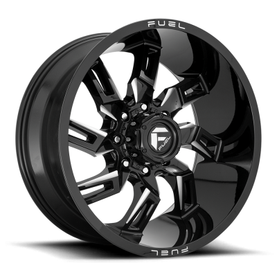 Aluminum Wheels 20X9 Lockdown D747 6 On 135 Gloss Black Milled 87.1 Bore 1 Offset Fuel Off Road Wheels