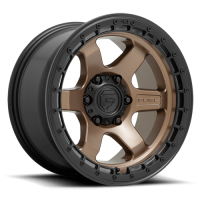 Aluminum Wheels 17X9 Block D751 6 On 135 Matte Bronze/Black Ring 87.1 Bore 1 Offset 6 Spoke Fuel Off Road Wheels