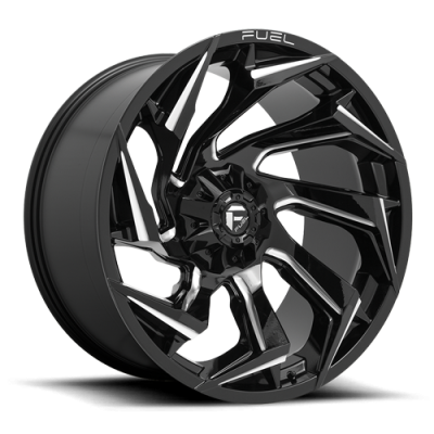 Aluminum Wheels 20X10 Reaction D753 6 On 135/6 On 139.7 Gloss Black Milled 106.1 Bore -18 Offset Fuel Off Road Wheels