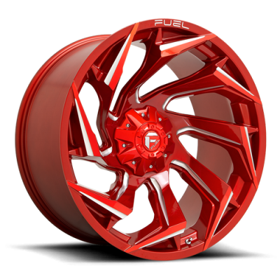 Aluminum Wheels 20X9 Reaction D754 5 On 114.3/5 On 127 Candy Red/Milled 78.1 Bore 20 Offset Fuel Off Road Wheels