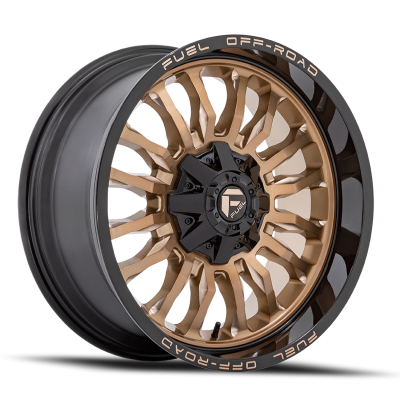 Aluminum Wheels 22X10 Arc D797 8 On 165.1 Platinum Bronze/Black Lip 125.1 Bore -18 Offset Fuel Off Road Wheels