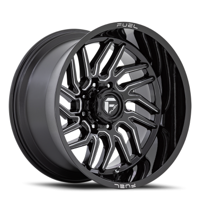 Aluminum Wheels 20X9 Hurricane D807 5 On 139.7 Gloss Black Milled 78.1 Bore 1 Offset Fuel Off Road Wheels