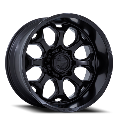 Aluminum Wheels 22X10 Scepter FC862 MX 8 On 165.1 Blackout 125.1 Bore -18 Offset Fuel Off Road Wheels