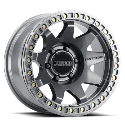 Aluminum Wheels 17x9 MR108 Bolt Pattern 6 On 139.7 Offset -44 Lip Size 0.63 Gloss Titanium GY Method