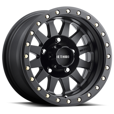 Aluminum Wheels 15x8 Double Standard MR304 Bolt Pattern 5 On 139.7 Offset -24 Lip Size 3.5 Matte Black MB Method