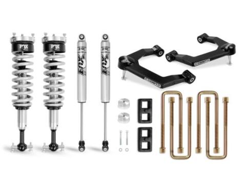 Cognito 3-Inch Performance Ball Joint Leveling Lift Kit With Fox PS Coilover 2.0 IFP Shocks for 19-22 Silverado/Sierra 1500 2WD/4WD