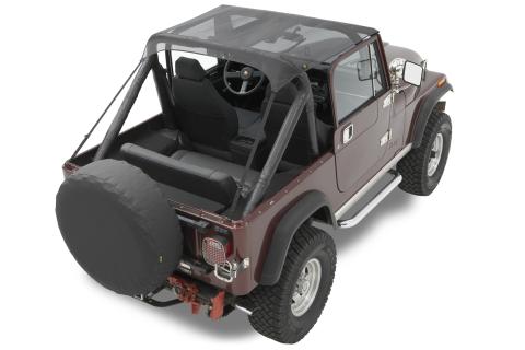 Jeep CJ7 Bikini Top Traditional Bikini Top For Jeep 1976-1986 CJ7 Mesh Bestop