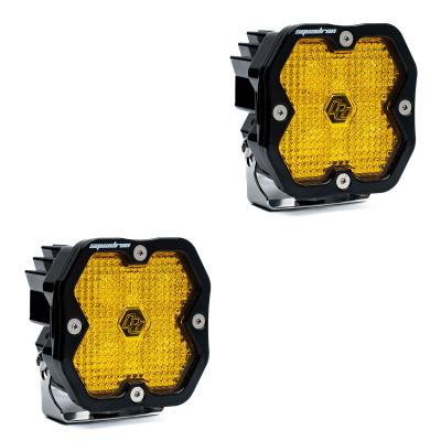 Squadron 2.0 Sport Black LED Auxiliary Light Pod Pair Universal Baja Amber Work/Scene Baja Designs