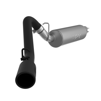 Jeep TJ Cat Back Exhaust System Single Side For 97-99 Wrangler TJ, Armor BLK, MBRP