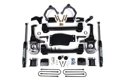 4 Inch Lift Kit For 25-Up Silverado/Sierra 1500 Custom Trail Boss/LT Trail Bass/AT4 4WD 3 Inch Rear Block Spacer Front Nitro Series Rear Shock Zone Offroad