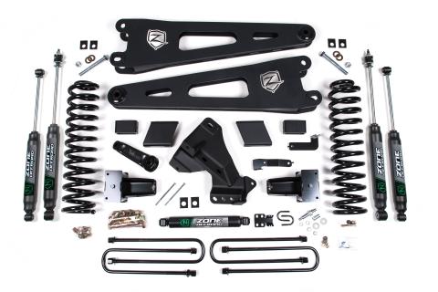 23-24 Ford F-250/F-350 Super Duty 4WD 5 Inch Radius Arm Lift Kit 3 Inch Rear Block Gas 3 Leaf Main Nitro Shocks Zone Offroad