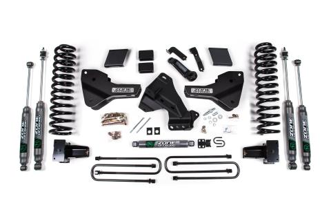 23-25 Ford F250/F350 SRW 4WD 5 Inch Radius Arm Drop Suspension Lift Kit, 3 Inch Rear, Block, Gas - Fox 2.0 Adventure Series Front And Rear Shocks Zone Offroad