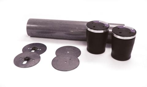 Coolride Air Spring And Bracket Kit Universal Fitment 3000 Lb 5 Inch Diameter Tapered Sleeve Air Springs 4.5 Inch Diameter Tubing And Plates Ridetech